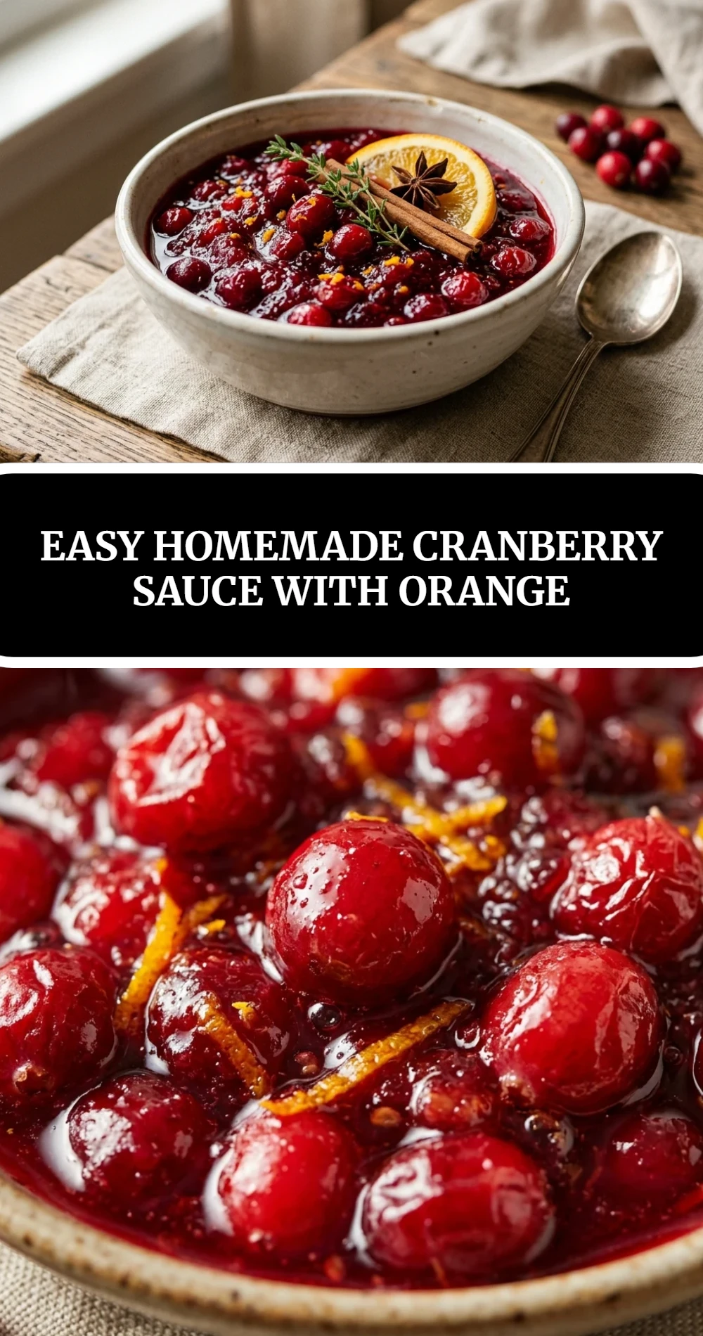Easy Homemade Cranberry Sauce with Orange