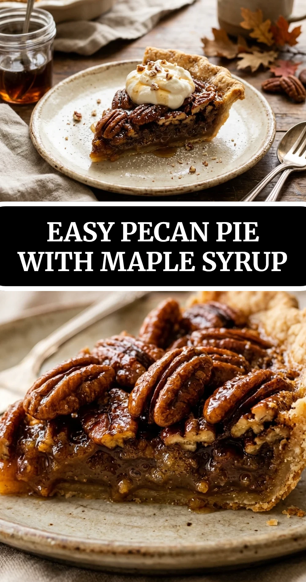 Easy Pecan Pie With Maple Syrup