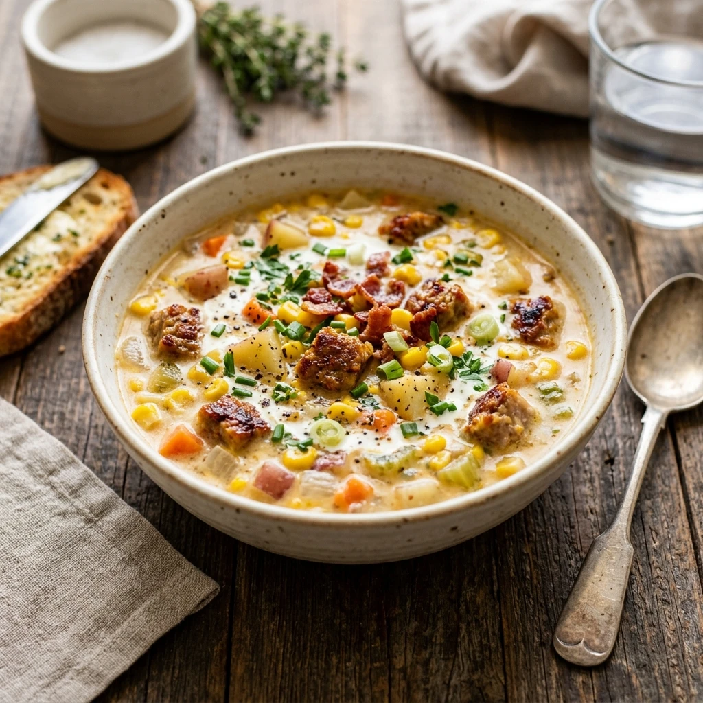 Easy Sausage Corn Chowder