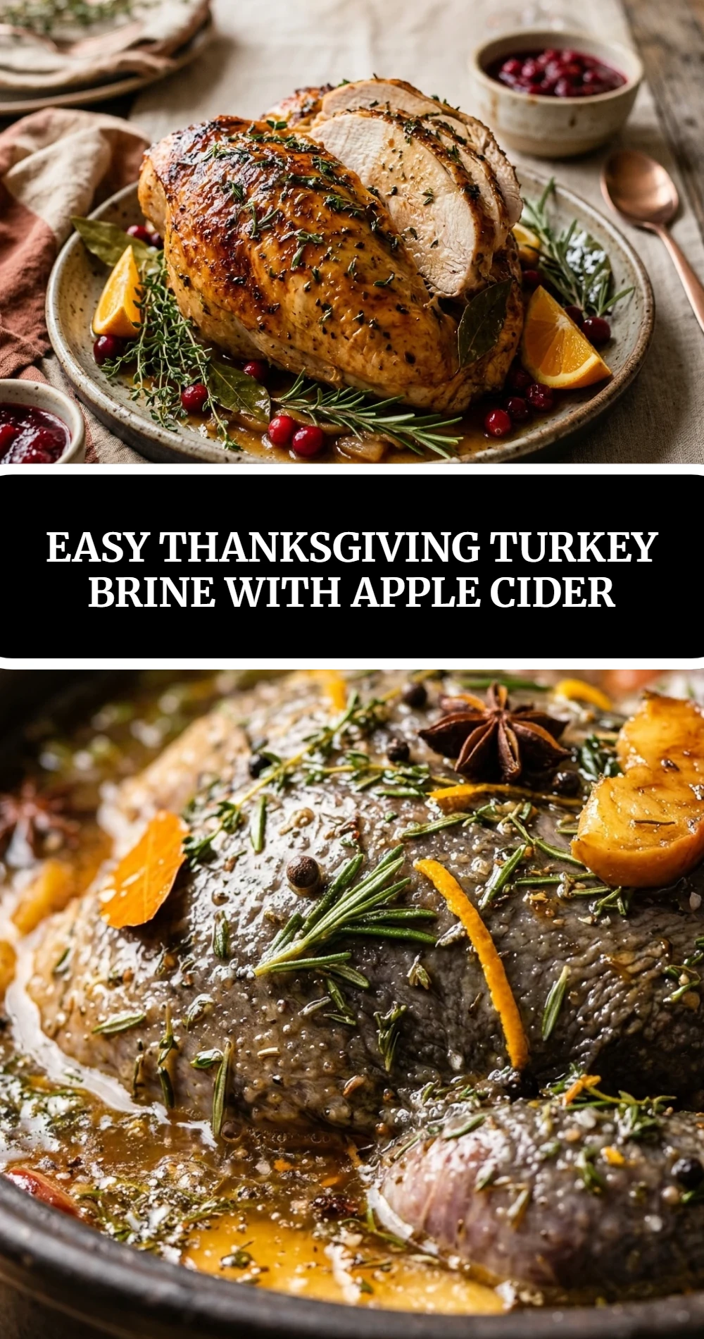Easy Thanksgiving Turkey Brine With Apple Cider