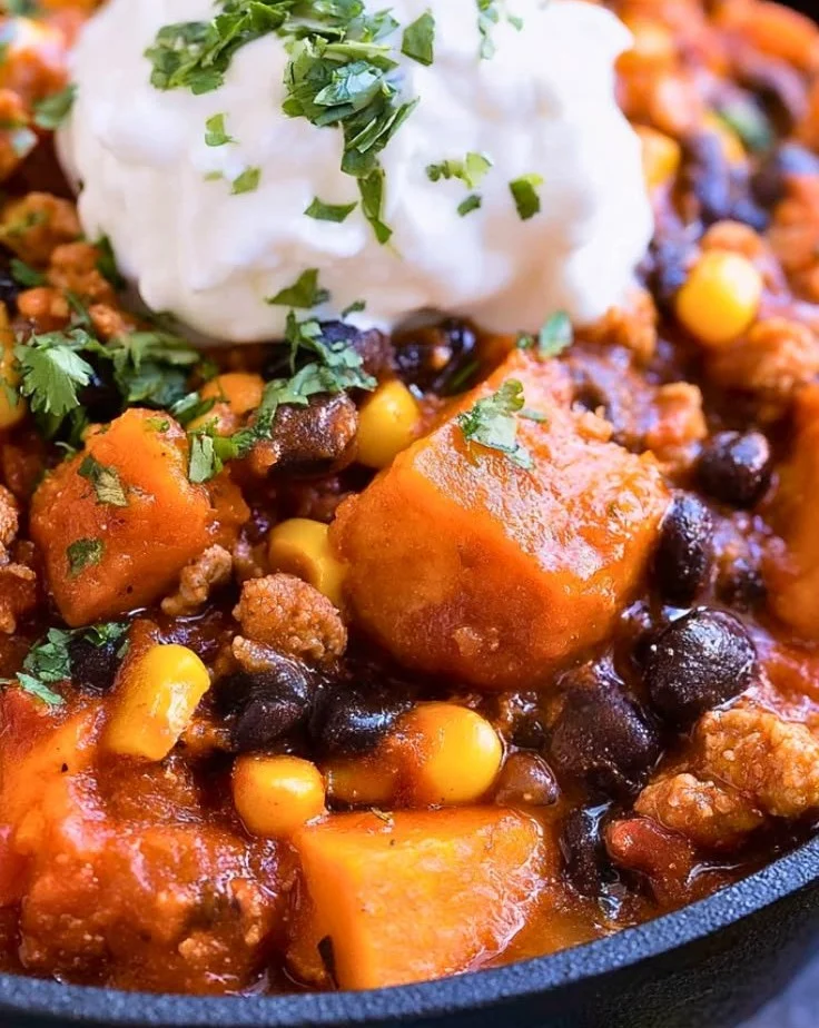 Easy Turkey Sweet Potato Chili