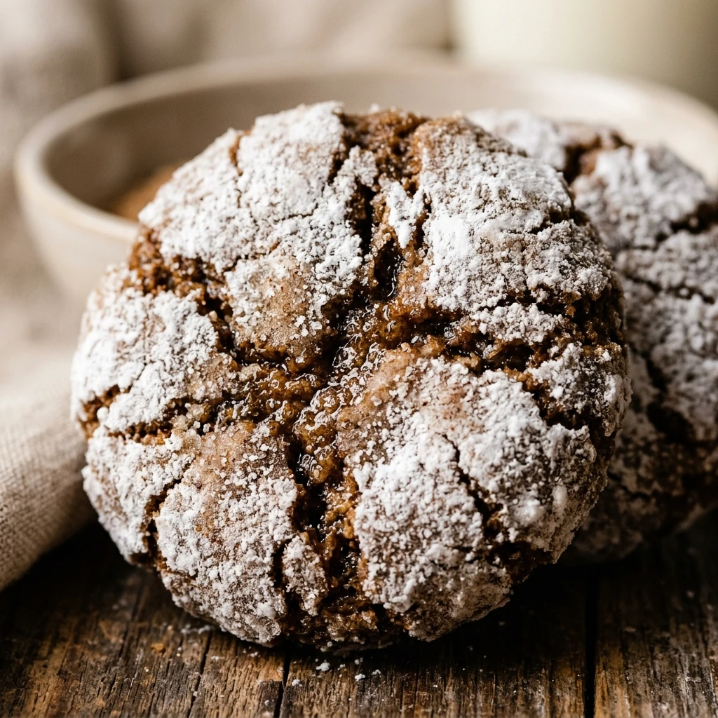 Gingerbread Crinkle Cookies