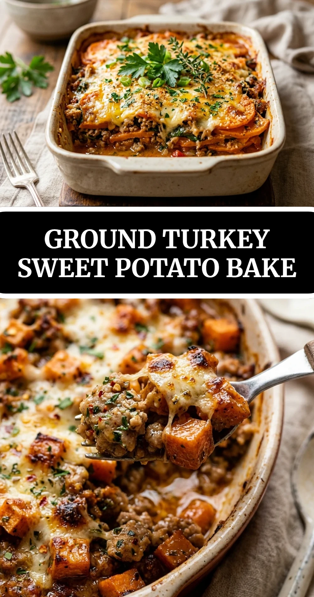 Ground Turkey Sweet Potato Bake