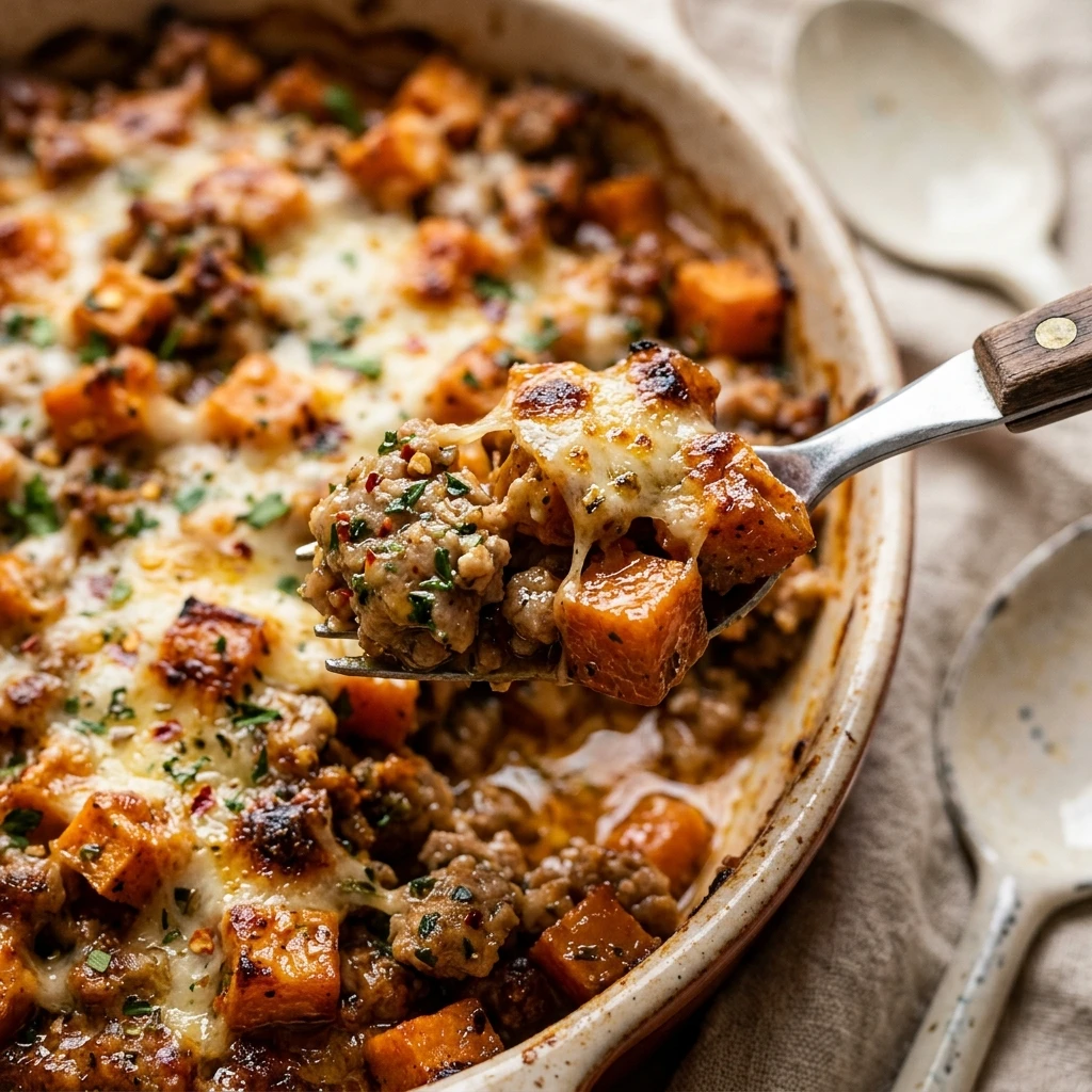 Ground Turkey Sweet Potato Bake
