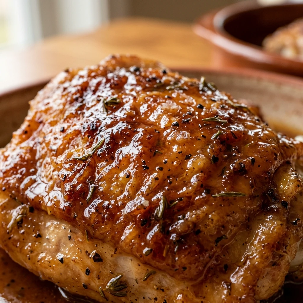 High Protein Apple Cider Glazed Chicken Thighs Recipe