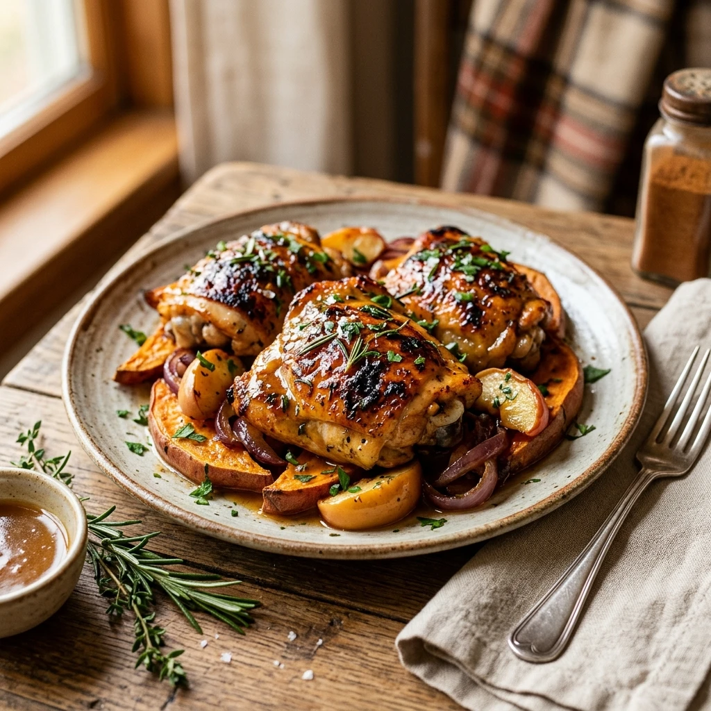 High Protein Apple Cider Glazed Chicken Thighs Recipe