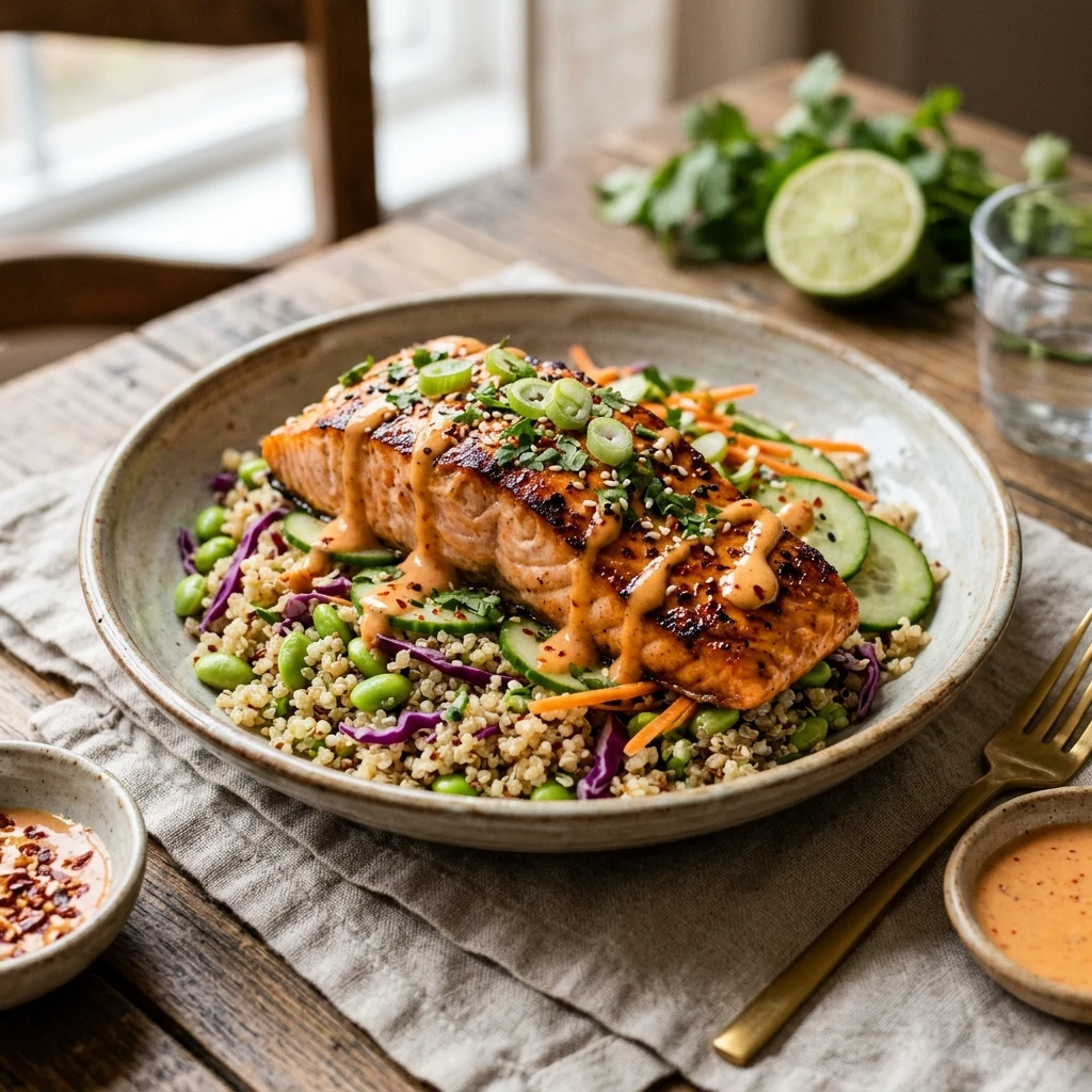 High-Protein Bang Bang Salmon