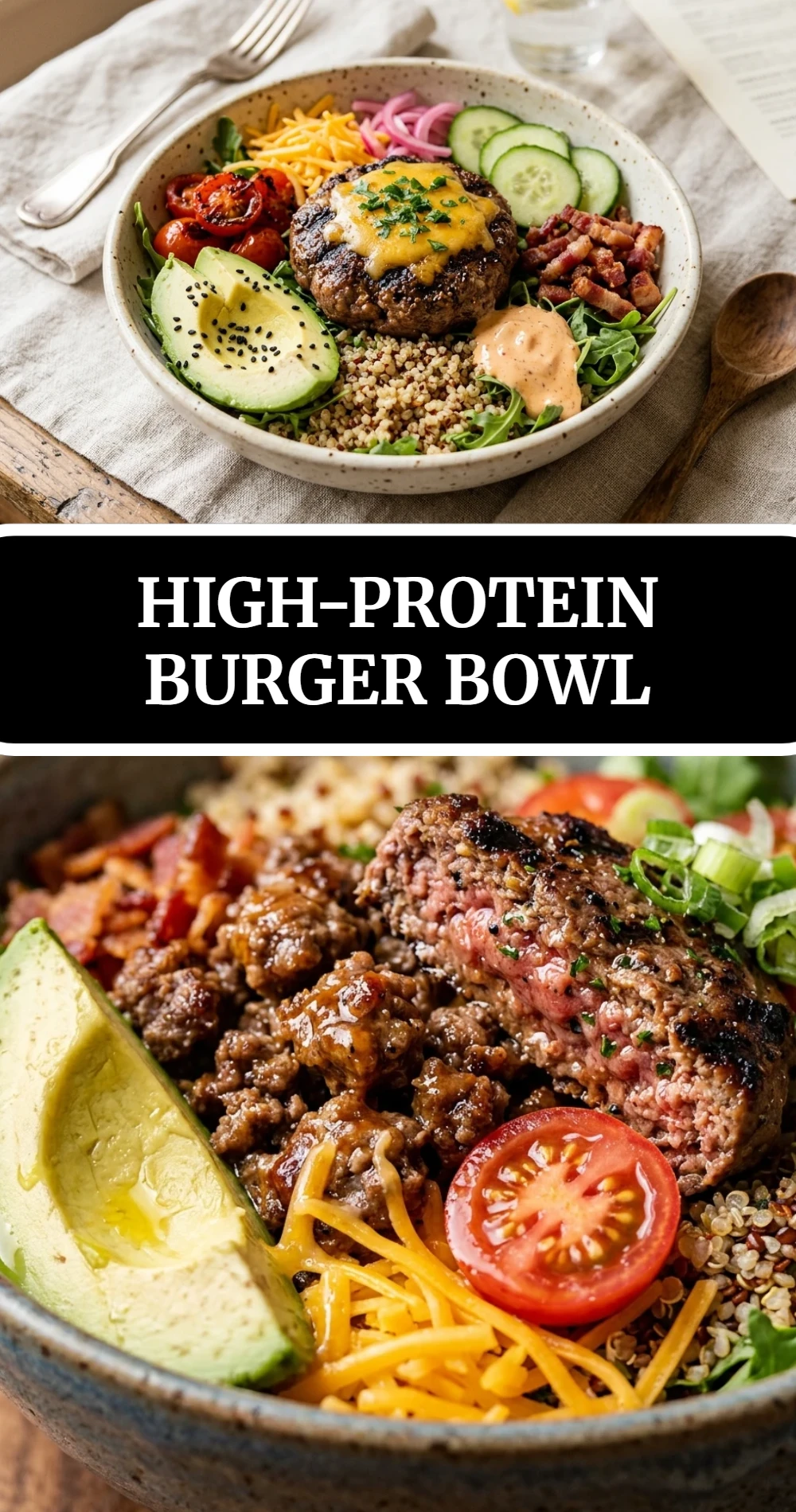 High-Protein Burger Bowl