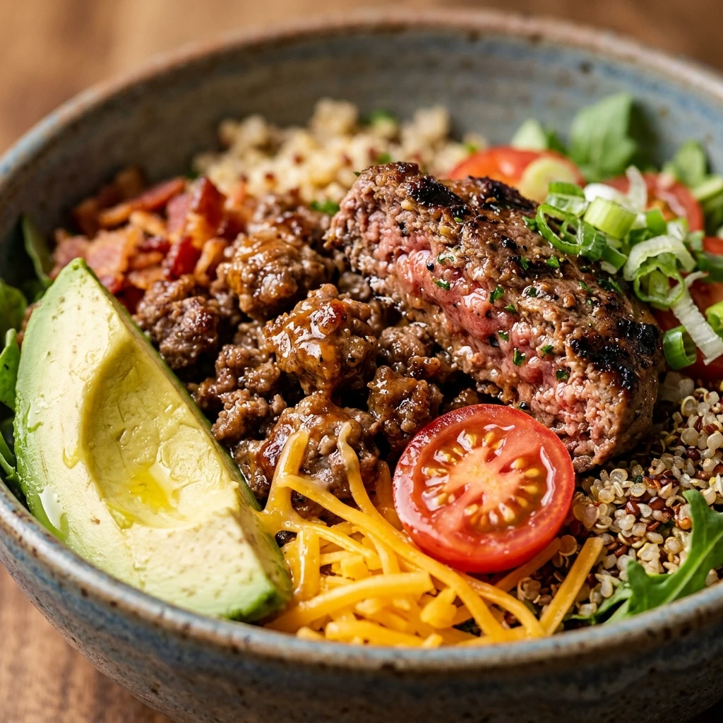 High-Protein Burger Bowl