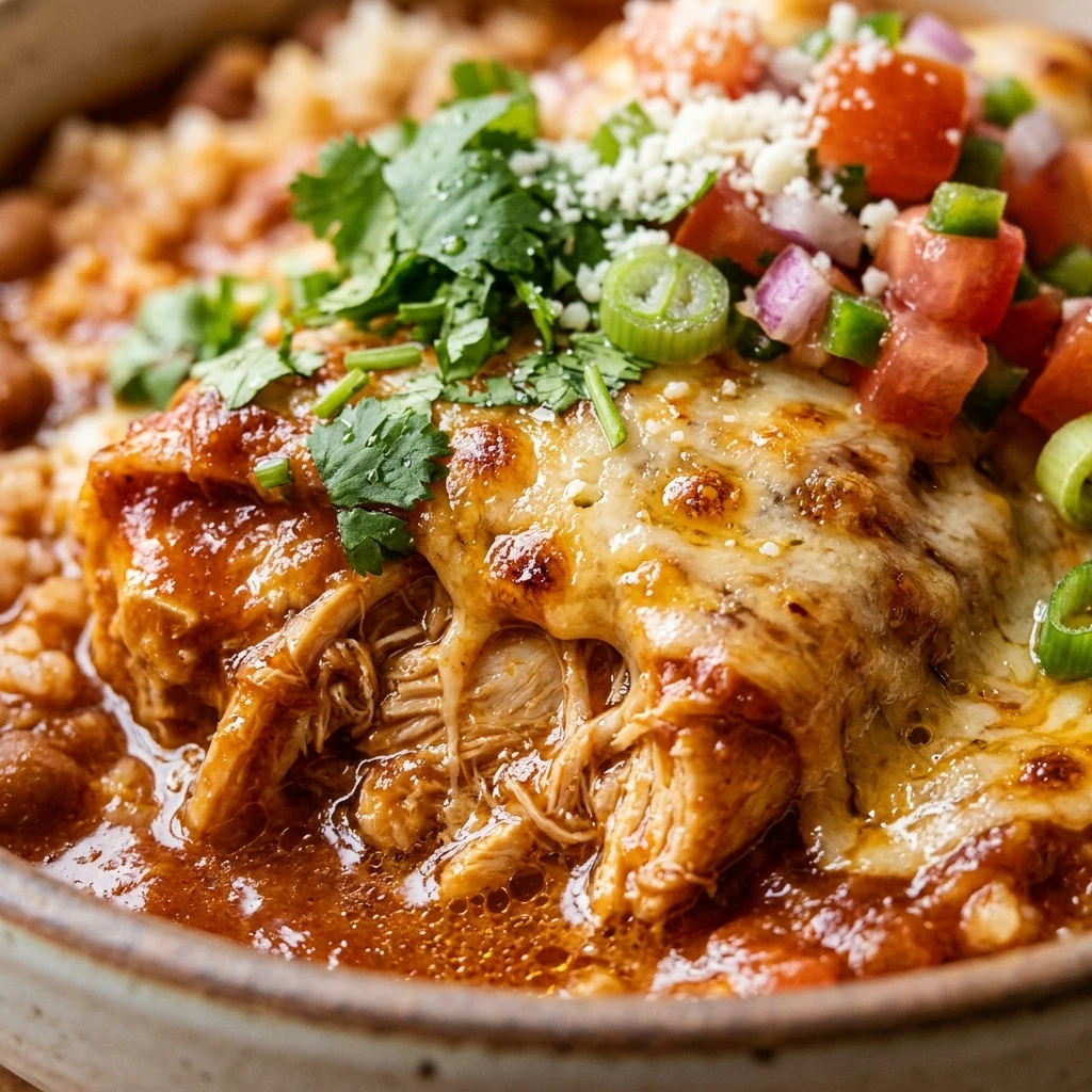 High Protein Chicken Enchilada Bowl