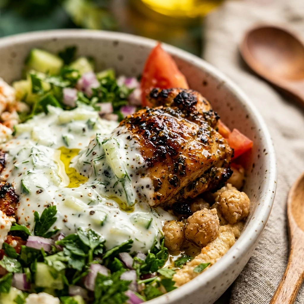 High-Protein Chicken Gyro Bowls