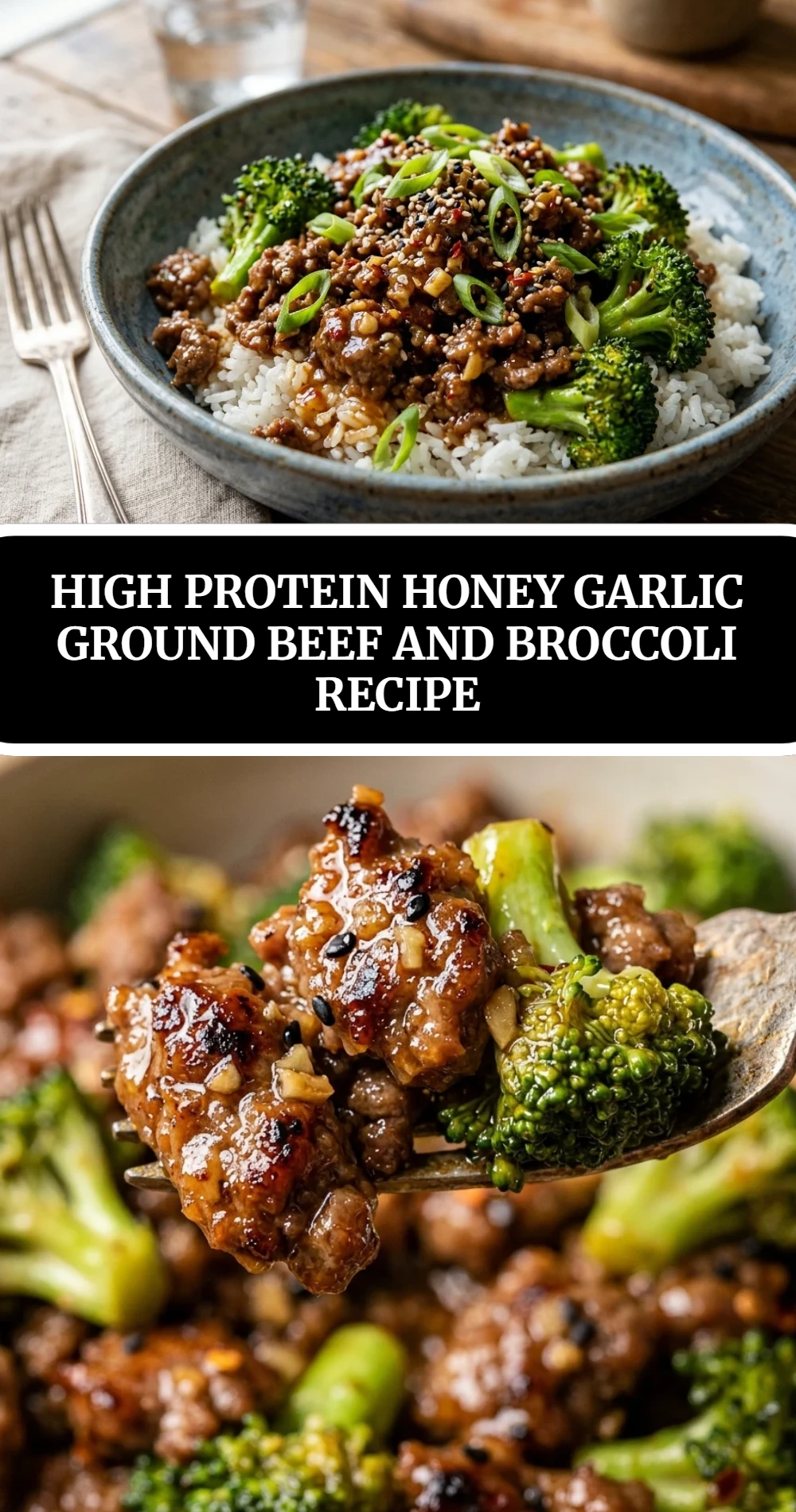 High Protein Honey Garlic Ground Beef And Broccoli Recipe