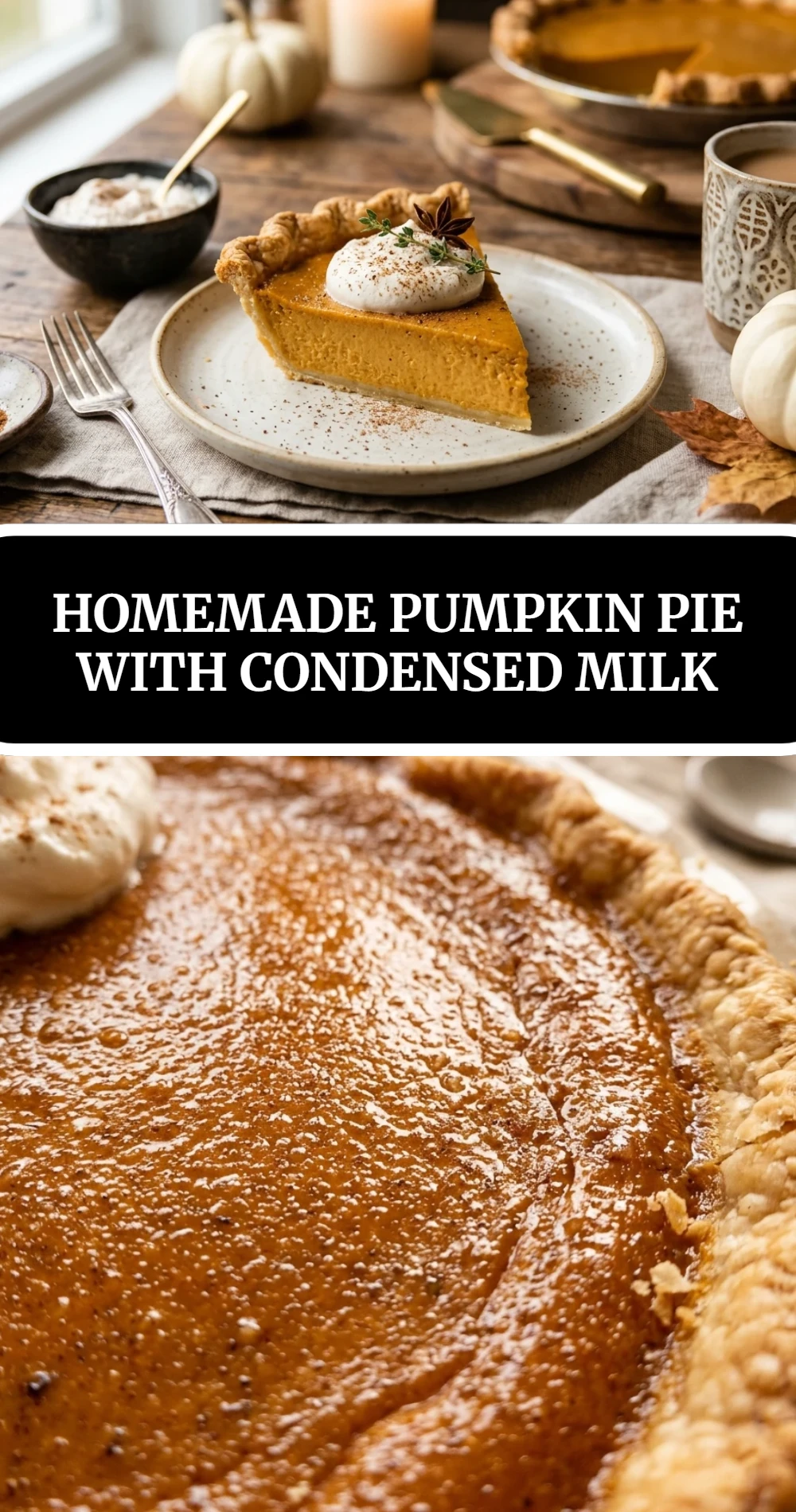 Homemade Pumpkin Pie With Condensed Milk