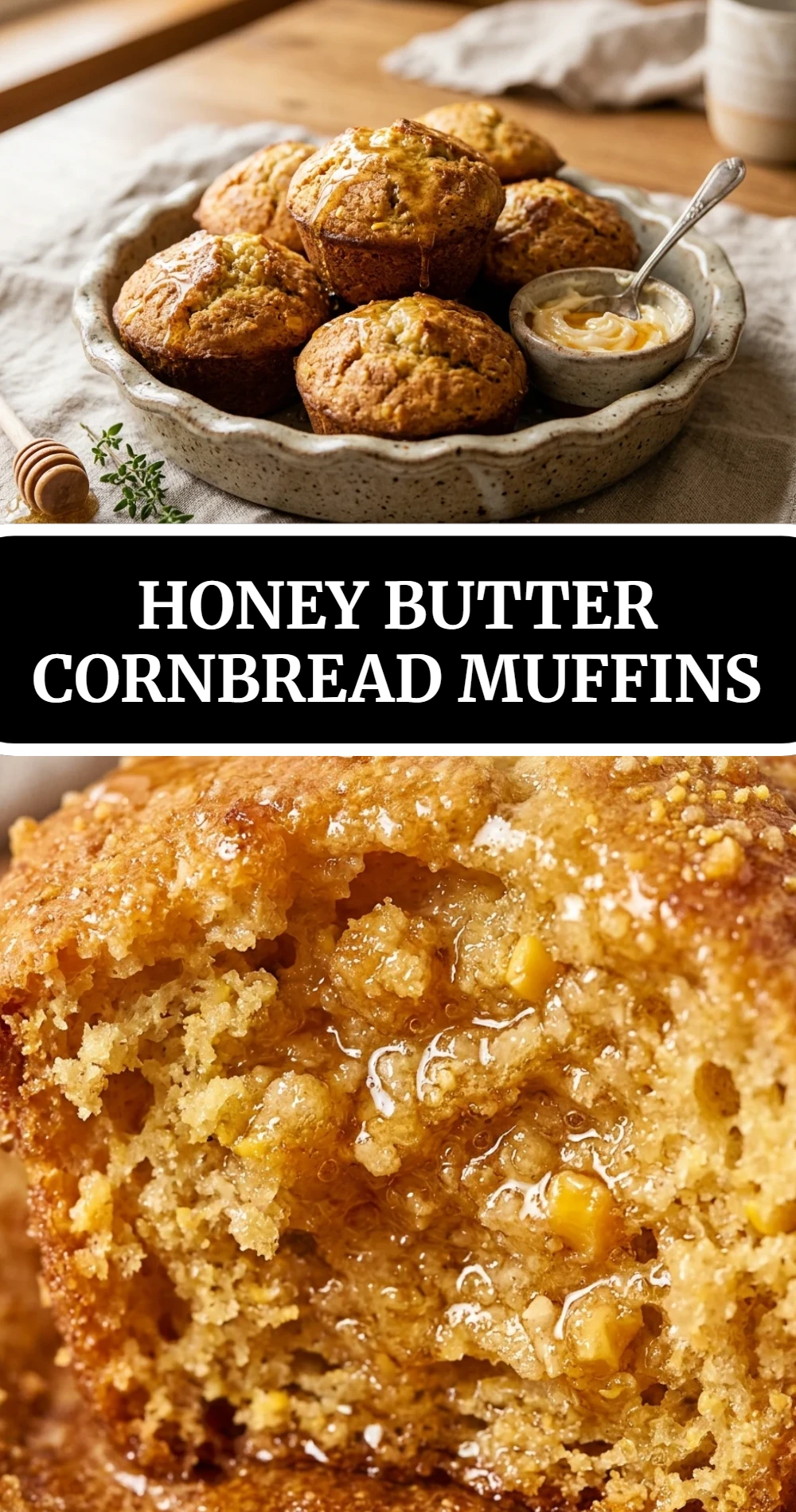 honey butter cornbread muffins