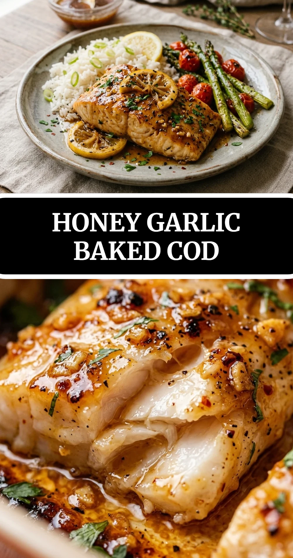 Honey Garlic Baked Cod