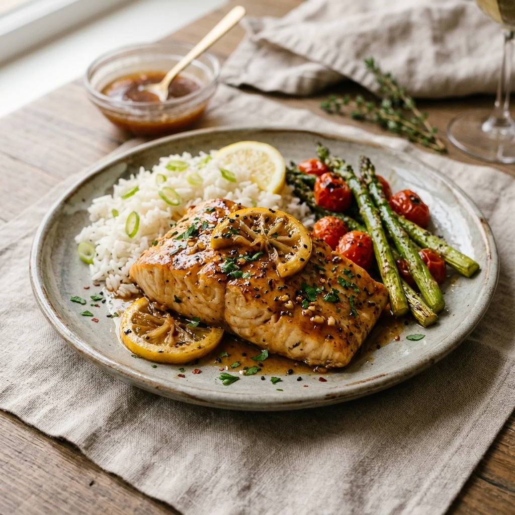 Honey Garlic Baked Cod