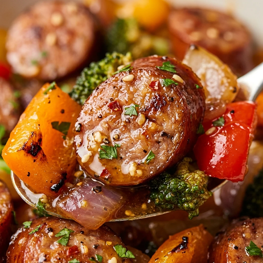 Honey Garlic Kielbasa and Veggies