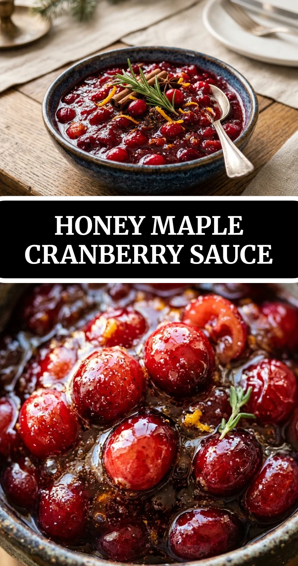 Honey Maple Cranberry Sauce