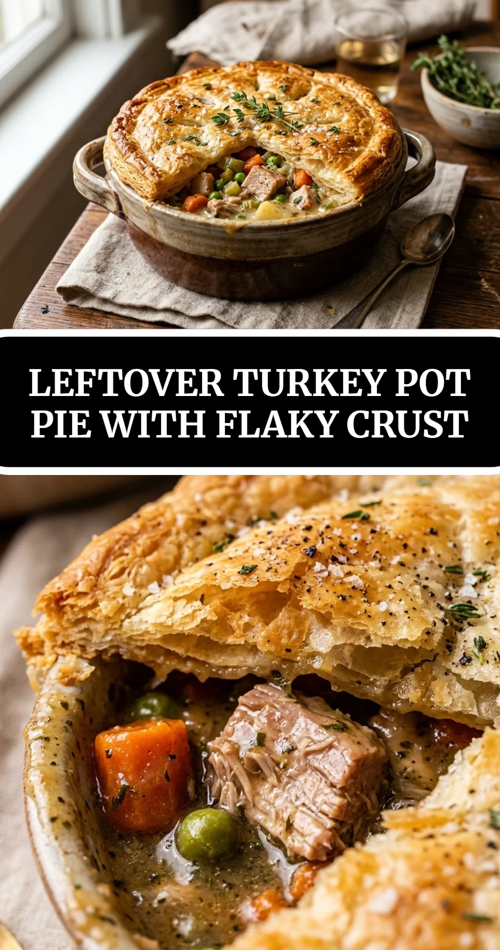 Leftover Turkey Pot Pie With Flaky Crust