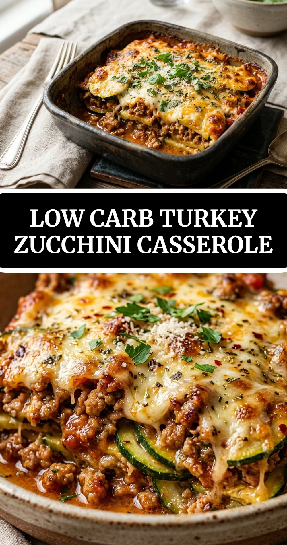 Low Carb Turkey Zucchini Casserole