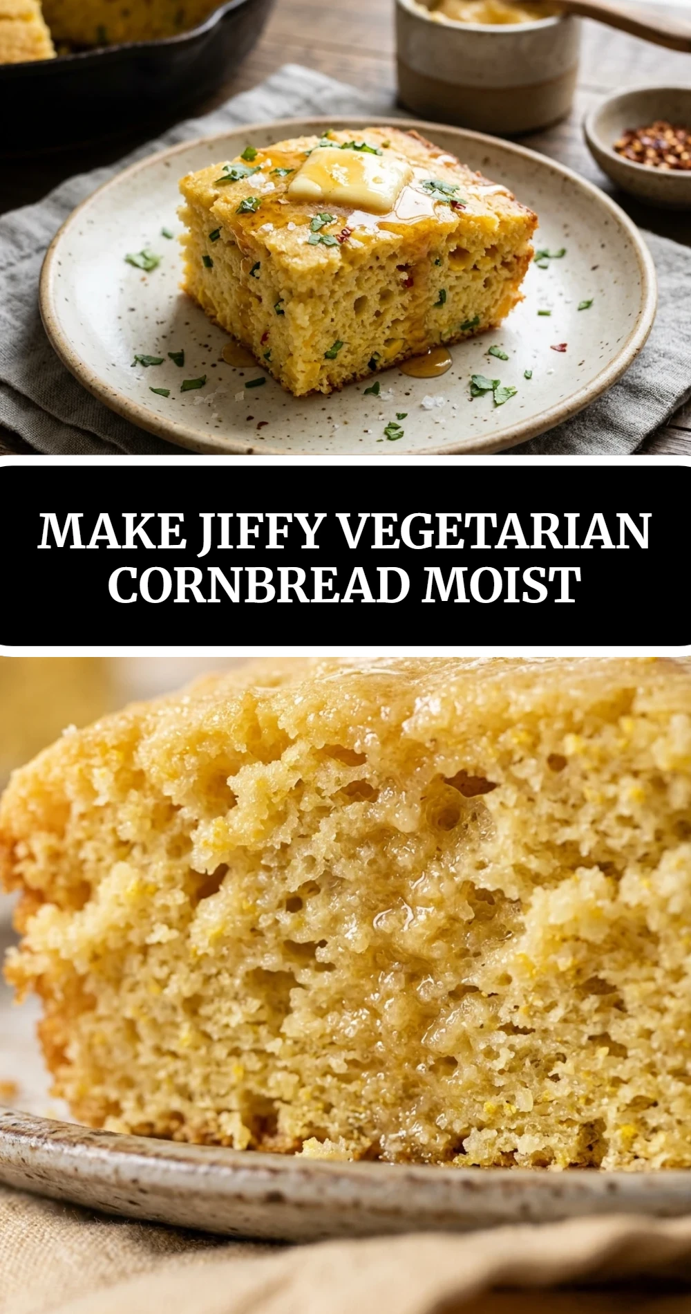 Make Jiffy Vegetarian Cornbread Moist