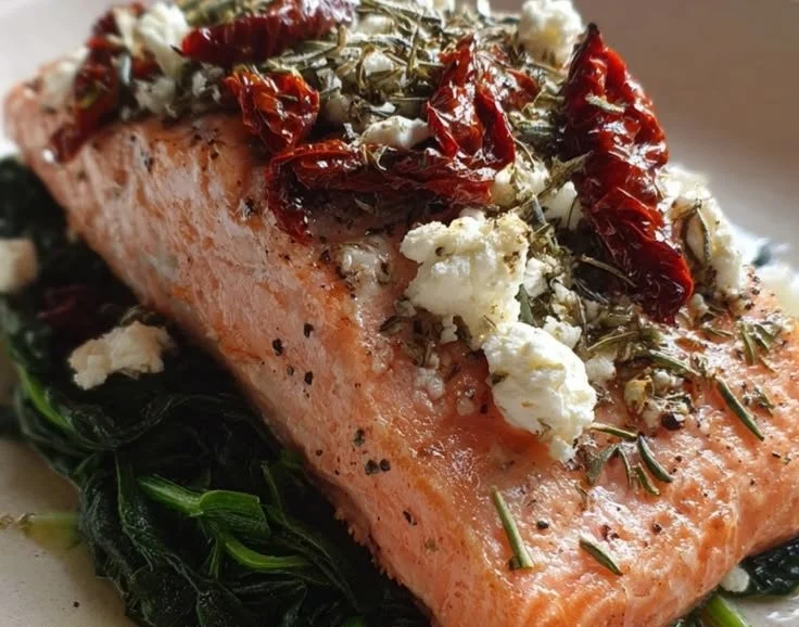 Mediterranean Baked Salmon with Feta