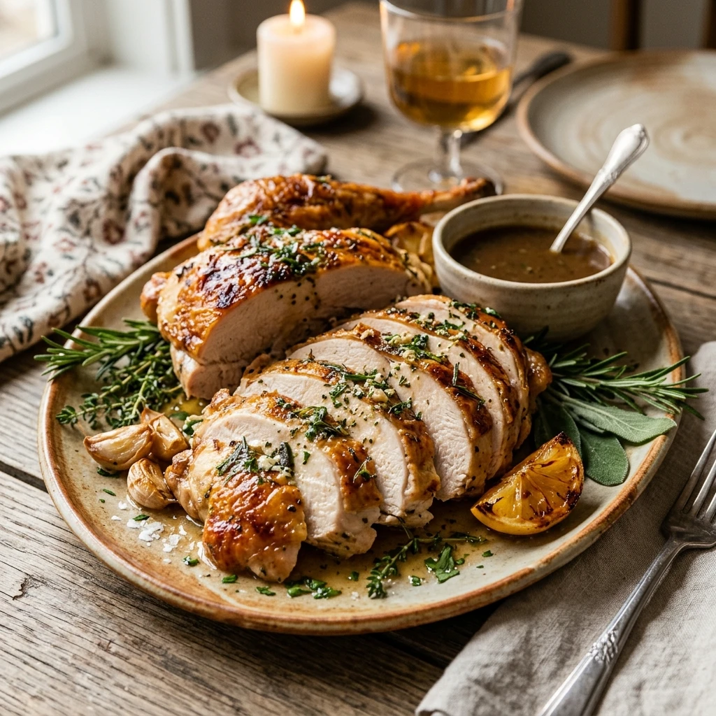 Moist Butter Herb Roasted Turkey Breast