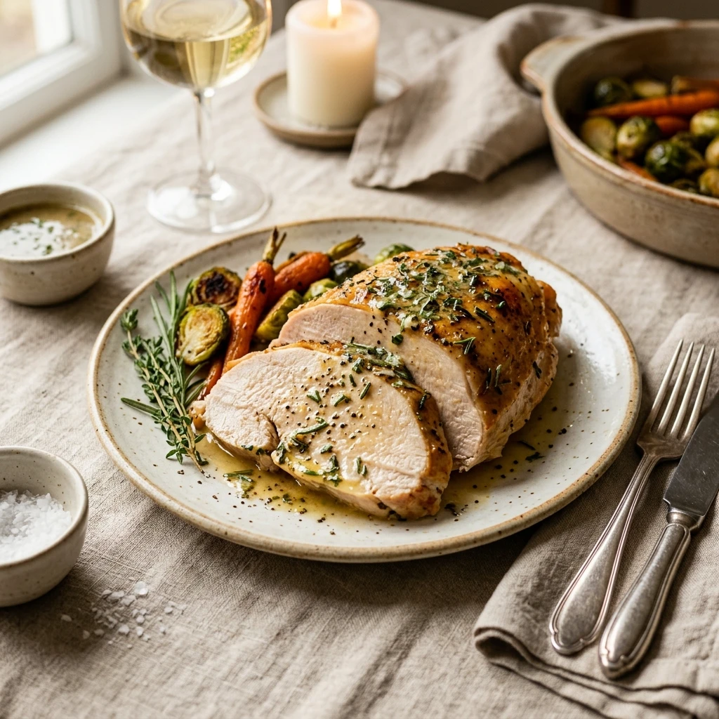Moist Butter Herb Roasted Turkey Breast