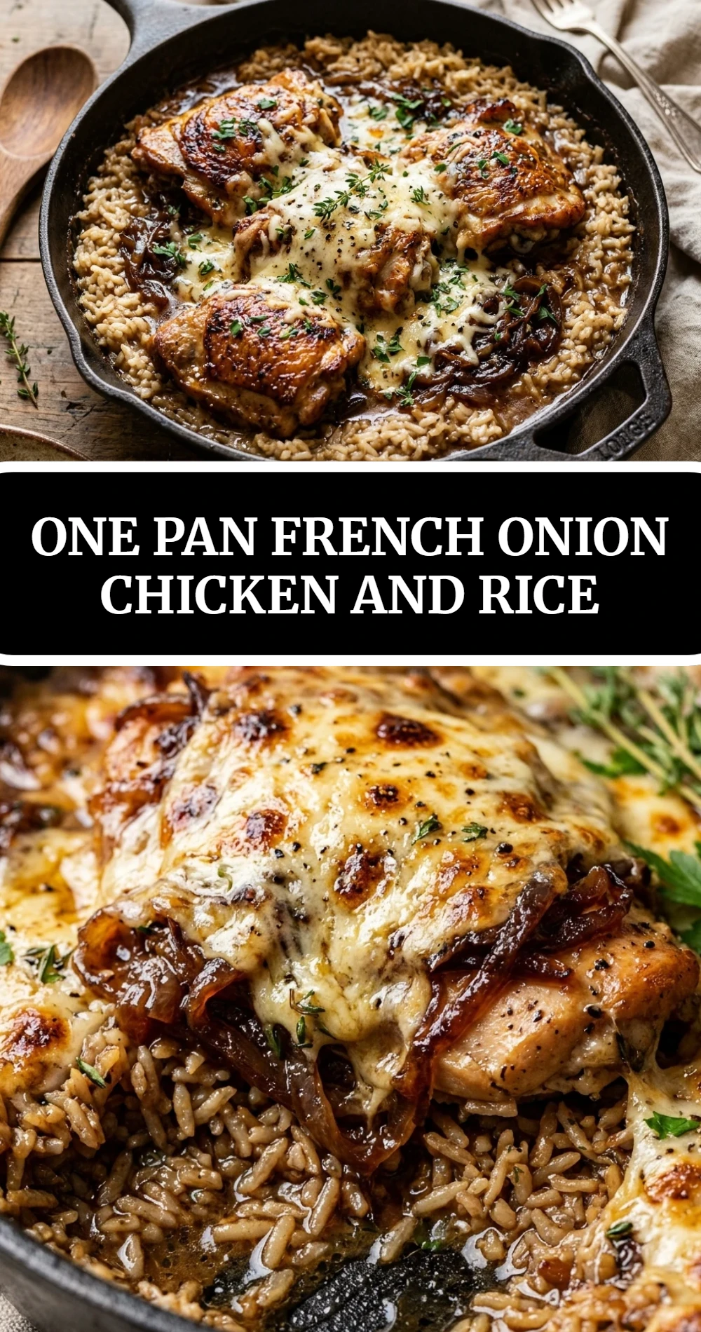 one pan french onion chicken and rice