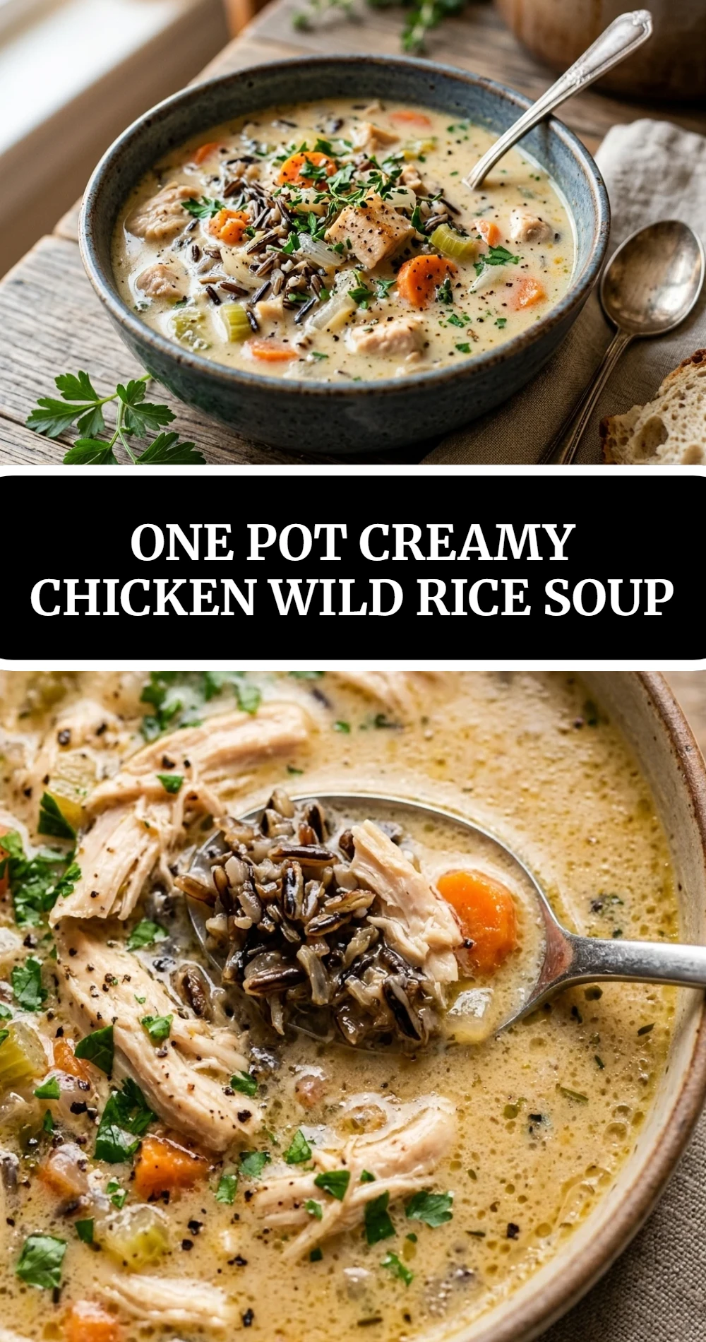 One Pot Creamy Chicken Wild Rice Soup