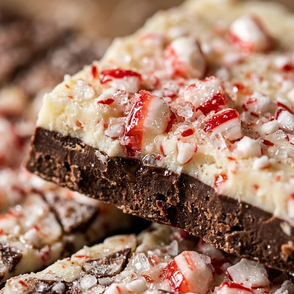 Peppermint Bark With White and Dark Chocolate