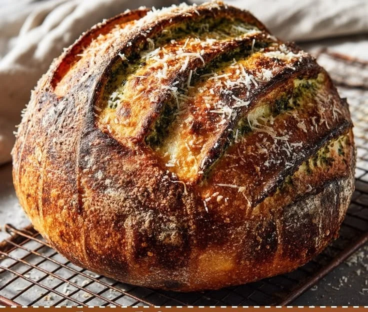 Pesto Parmesan Sourdough