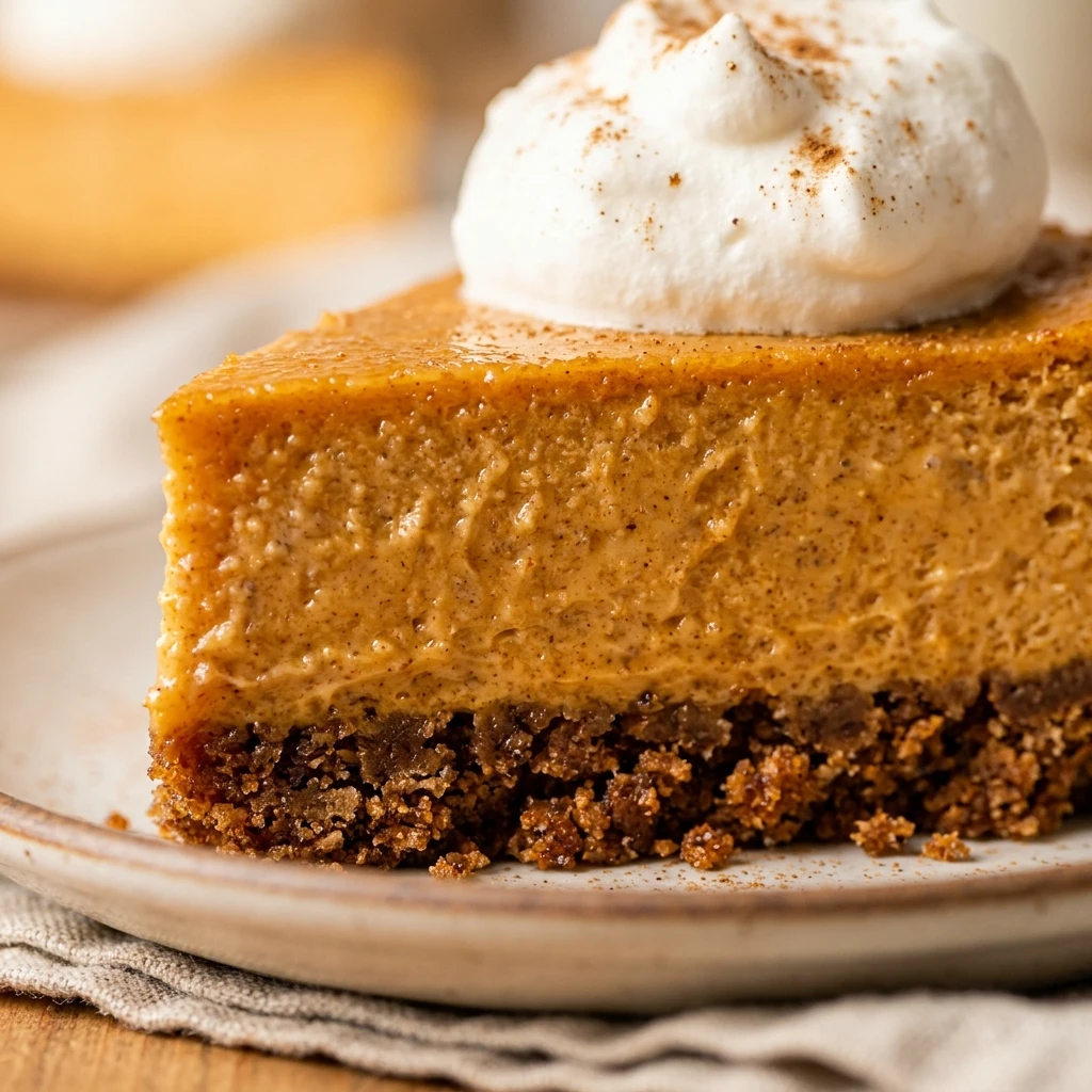 Pumpkin Cheesecake With Gingersnap Crust