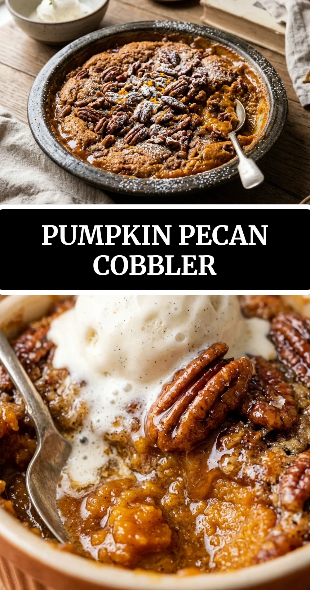 pumpkin pecan cobbler