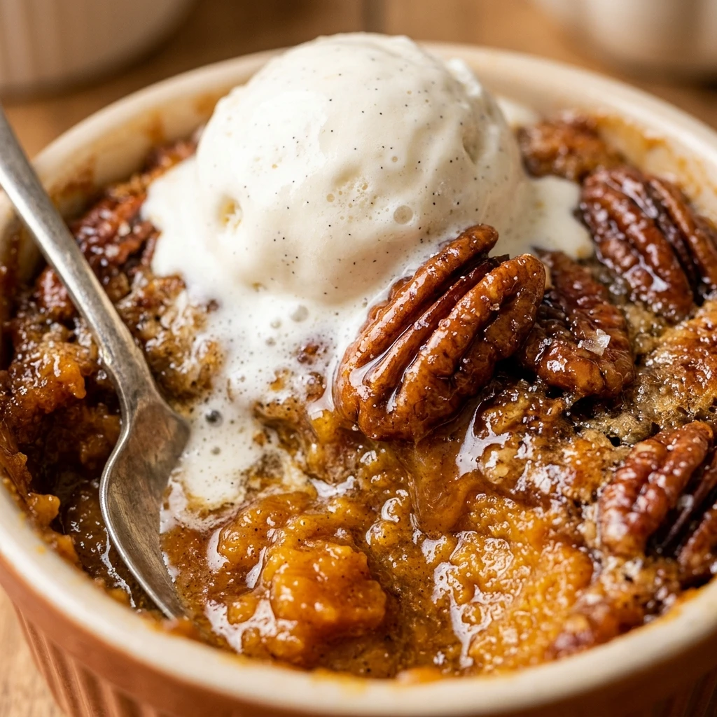 pumpkin pecan cobbler