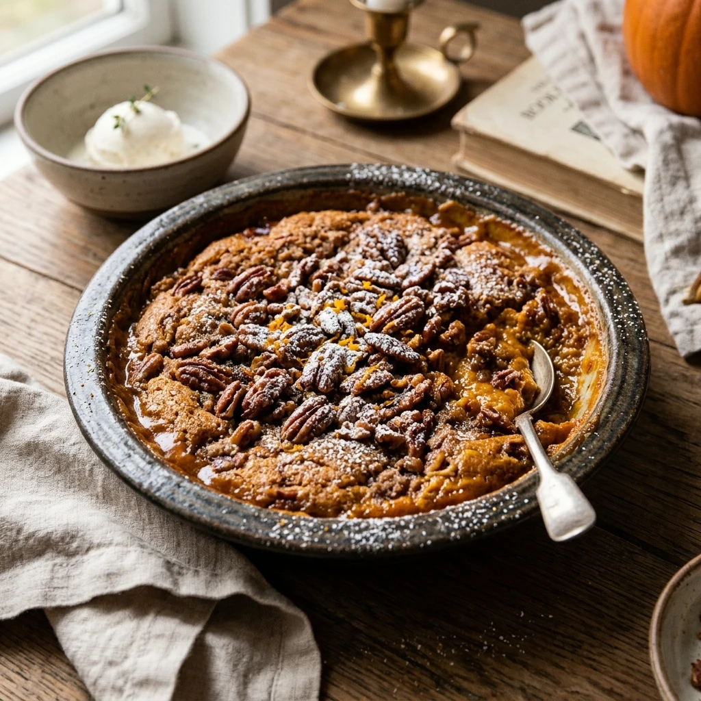 pumpkin pecan cobbler
