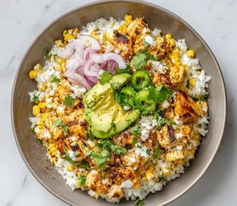 Quick & Easy Mexican Street Corn Chicken Bowls