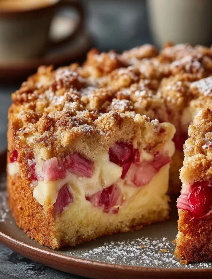 Rhubarb Custard Cake