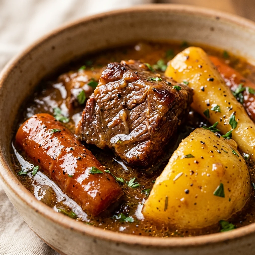 Slow Cooker Beef Stew With Root Vegetables