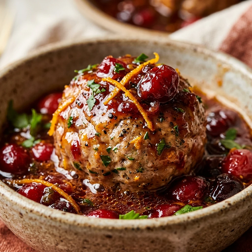 Slow Cooker Cranberry Orange Turkey Meatballs
