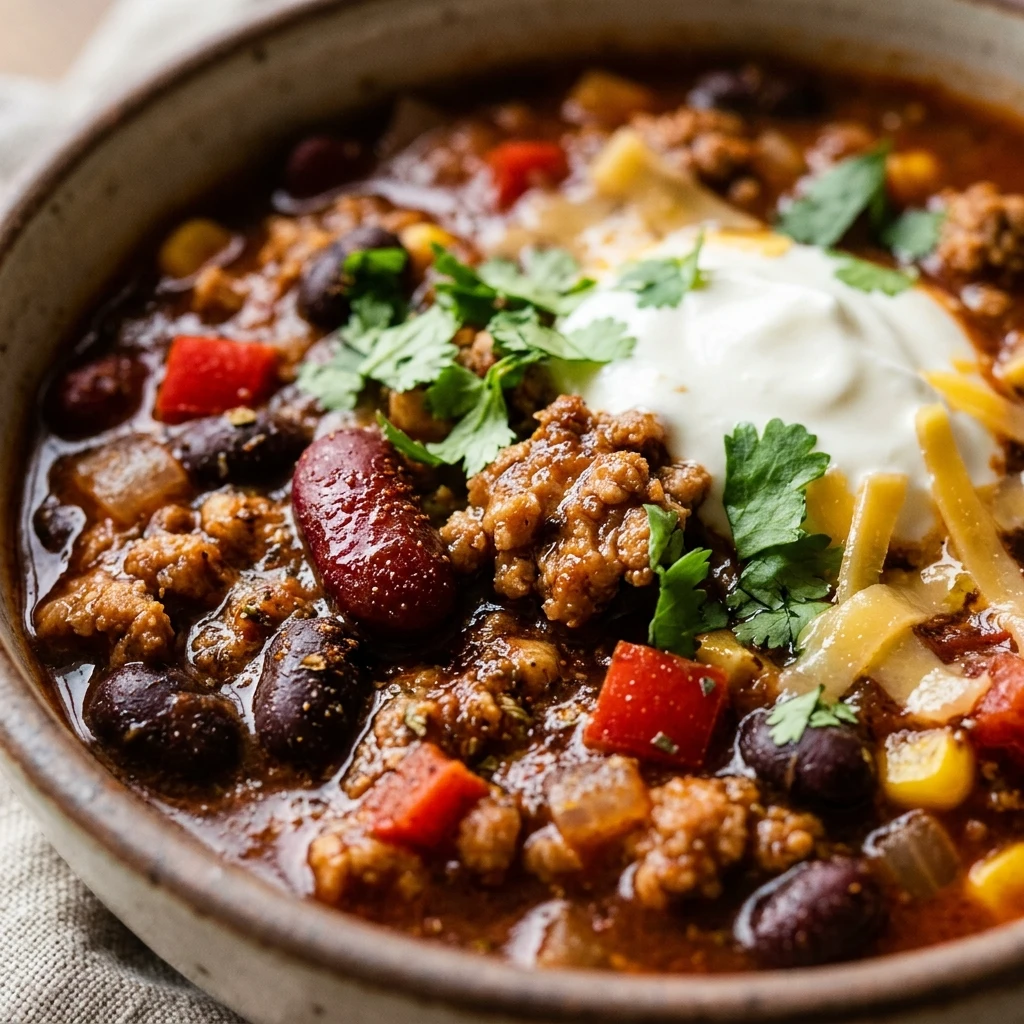 Slow Cooker Turkey Chili