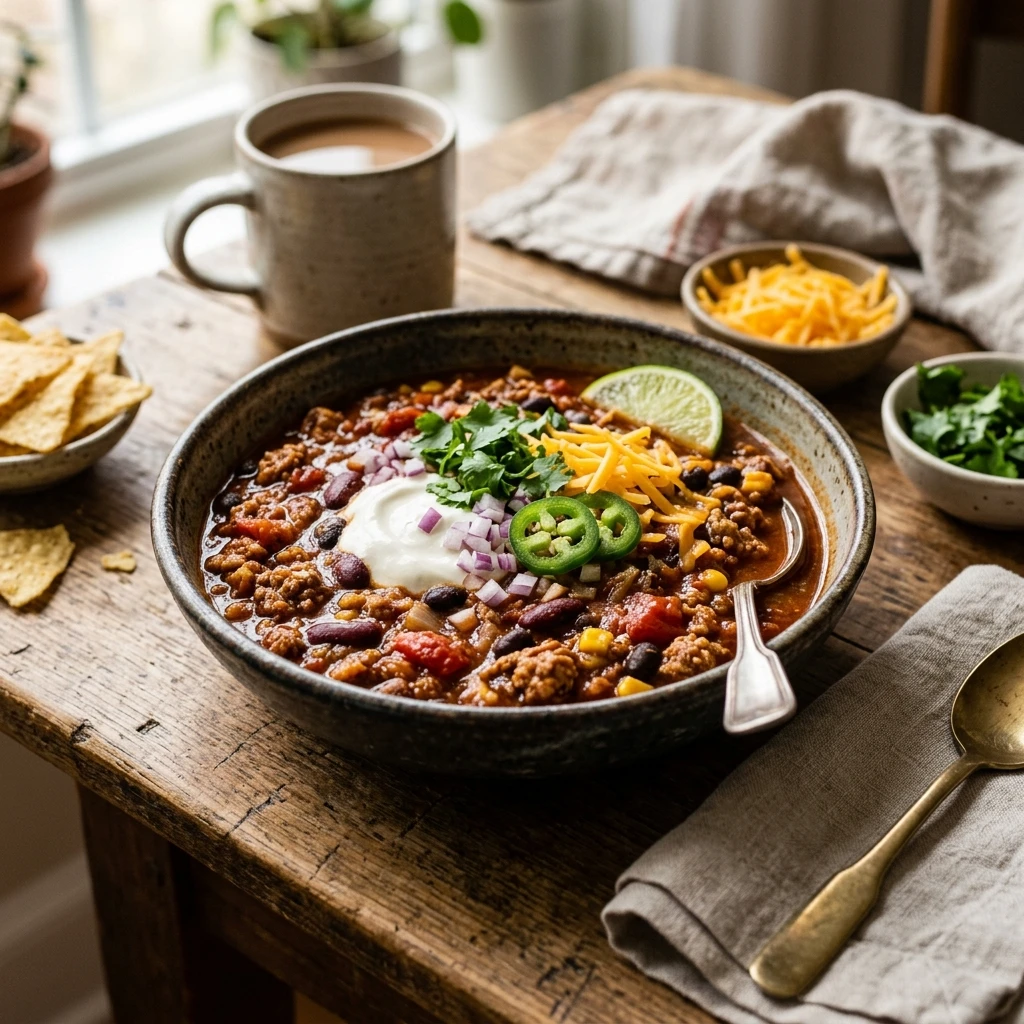 Slow Cooker Turkey Chili