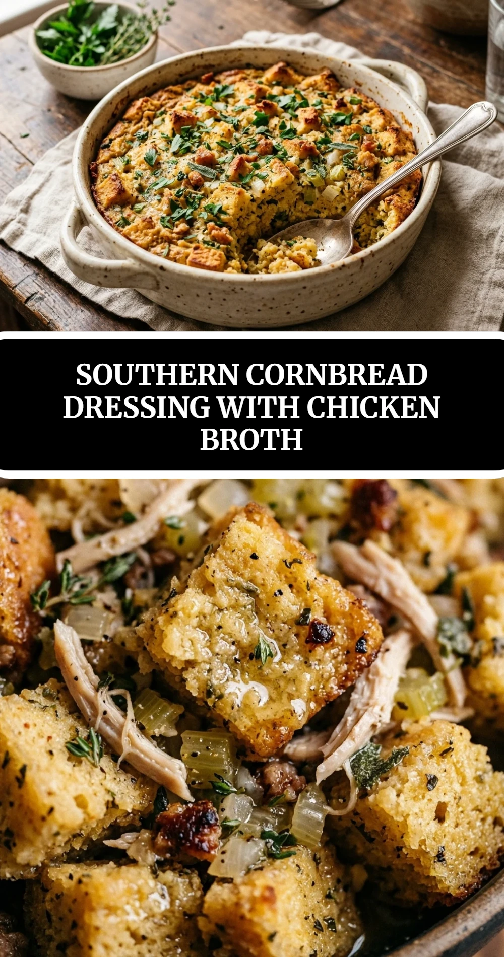 Southern Cornbread Dressing With Chicken Broth