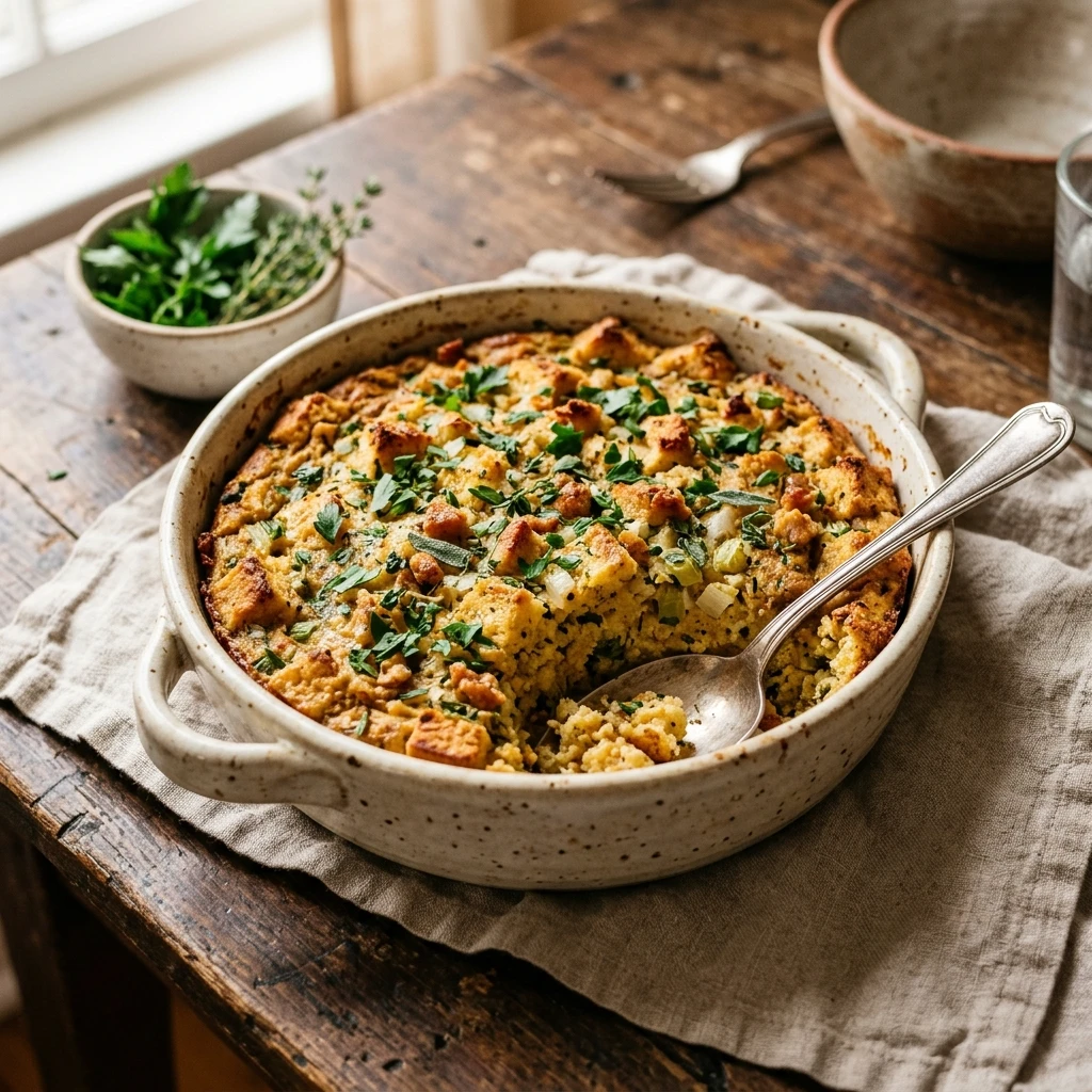 Southern Cornbread Dressing With Chicken Broth