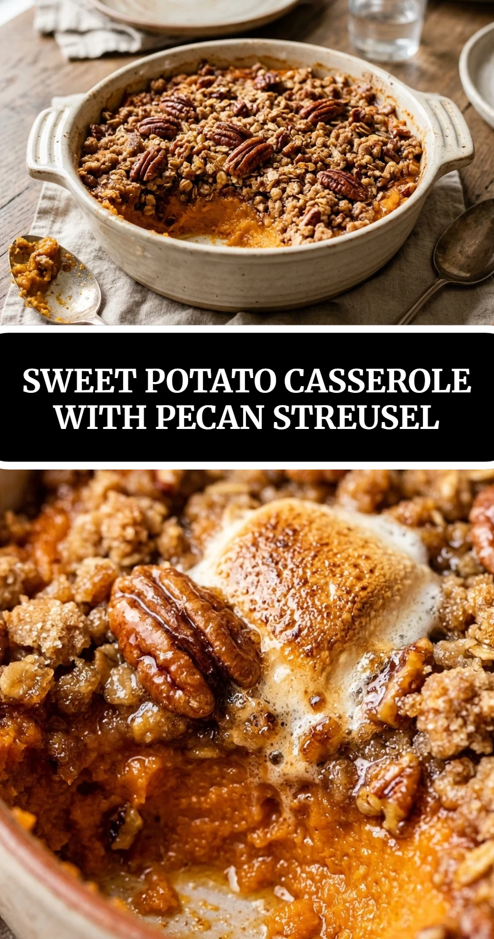 Sweet Potato Casserole With Pecan Streusel