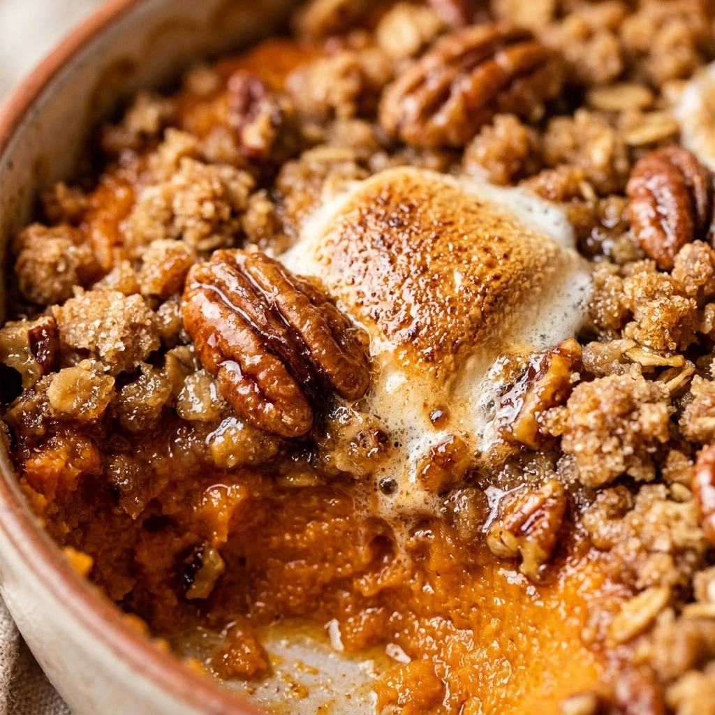 Sweet Potato Casserole With Pecan Streusel