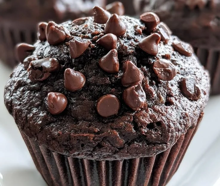 Triple Chocolate Zucchini Muffins