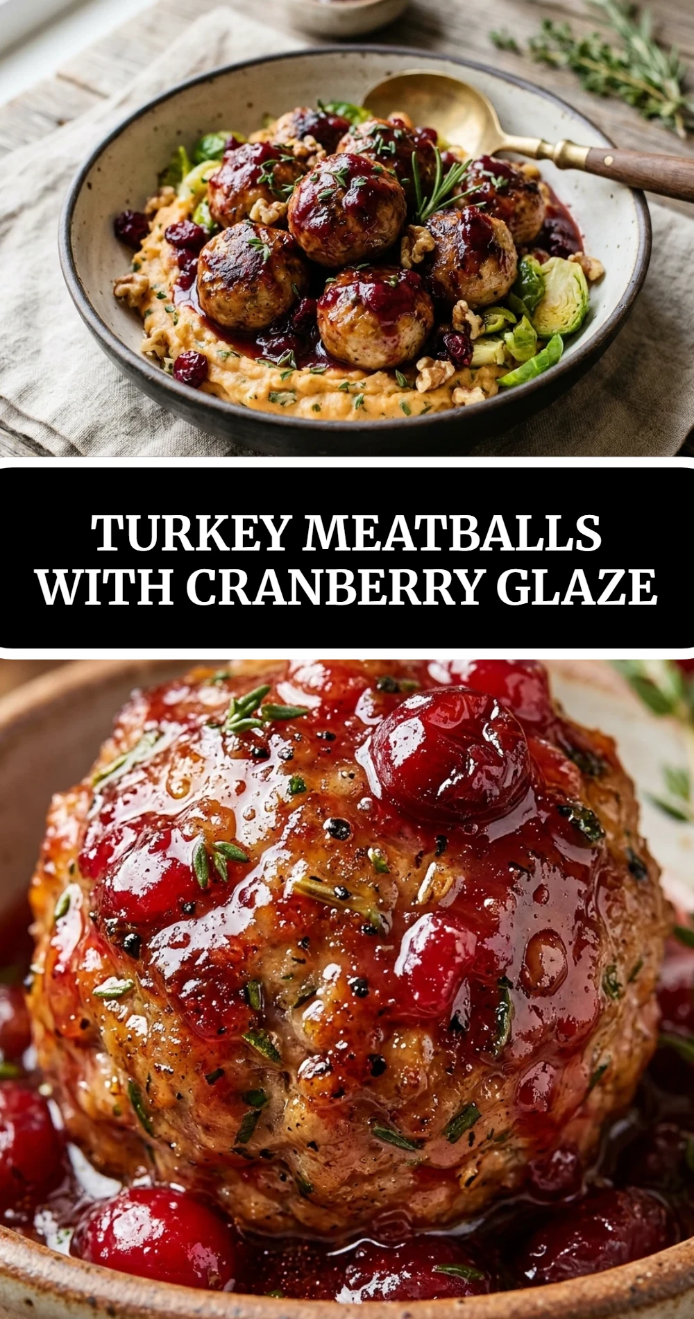Turkey Meatballs with Cranberry Glaze